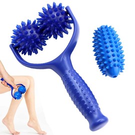 yotutun Massage Roller with Interchangeable Rollers and 3 Massage Balls. Ideal for Muscle Massage of the Back, Leg, Hand and Foot. Includes Handle for Easy Handling