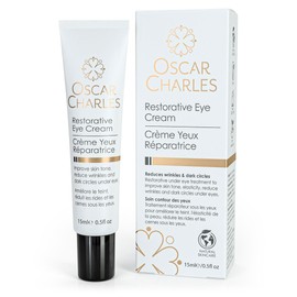 Oscar Charles Restorative Eye Cream with Peptides and Vitamin E, Dark Circle Reducer, Hydrating Formula
