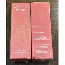 Zeria 2x- Zeria Sunless Tanning Skin Drops (120ml Total) NEW!
