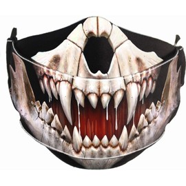 Spiral - Rock Jaw - Premium Cotton Fashion Mask with Adjuster - L Black