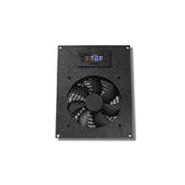 Coolerguys Programmable Thermostat Cooling Kit for Cabinets, AV, and Components (Plastic, Single 120mm Pro)