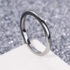 Cloyo 2mm Thin Stacking Ring for Women Female Silver Tungsten