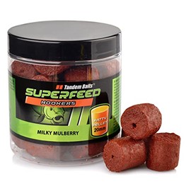 Tandem Baits Carp Feed Fishing Food Hook Pellets SuperFeed Hook Fatty Pellet 20mm 150g Milk Mulberry