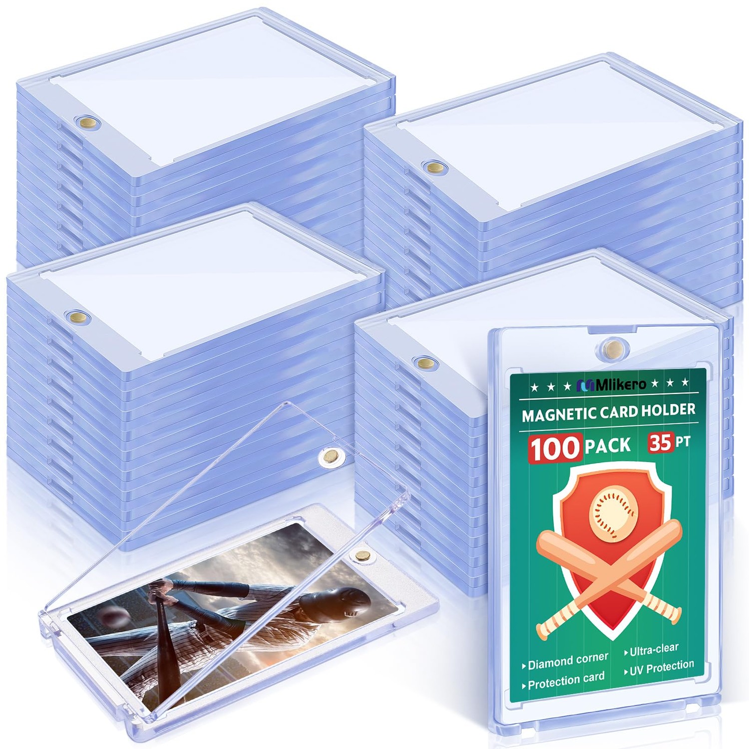 Mlikero Card Deck Cases, 6 Pack Acrylic Card Box for Trading Cards