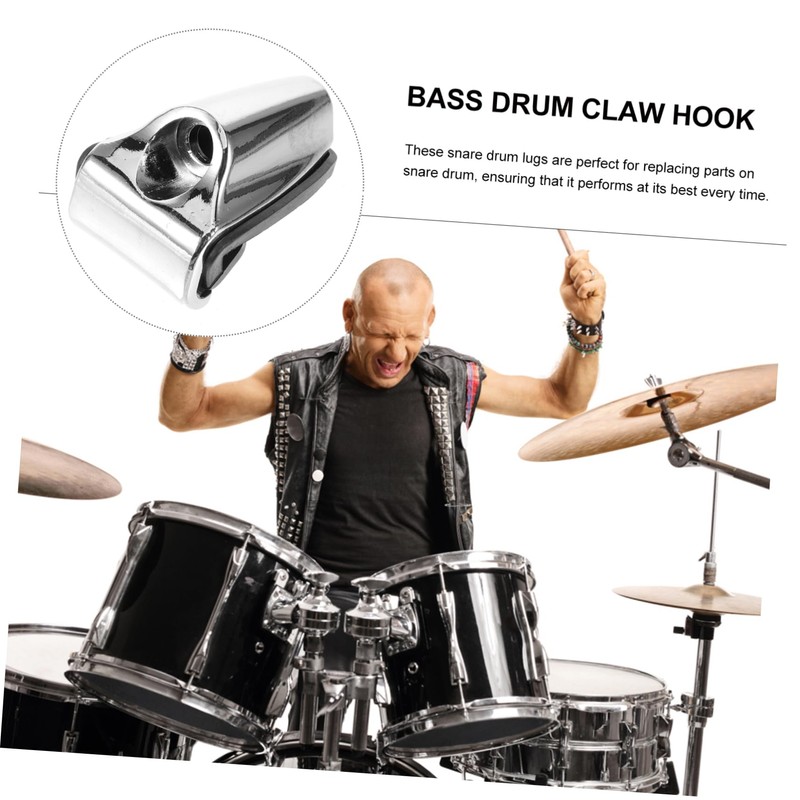 Kisangel Bass Drum Claw Hook with Pad Durable Snare Drum