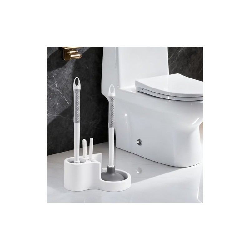 5PCS Cepillo para Baño con Base, Cepillo para Hendiduras y