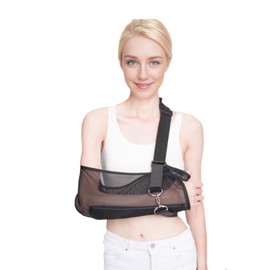 kangshlye Breathable Mesh Arm Sling,Shower Bath Sling Shoulder Brace Support for Mild Forearm and Elbow Injuries,Arm Slings for Shoulder for Men and Women,Ideal for Wrist and Elbow Joint Immobilization (L)