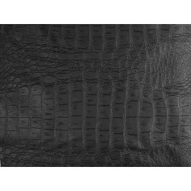 Faux Leather Alligator Skin PU Fabric Material Black 1MTR