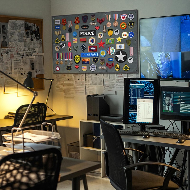 Yzpacc Tactical Sticker Display Board, Foldable Panel with Loop Surface