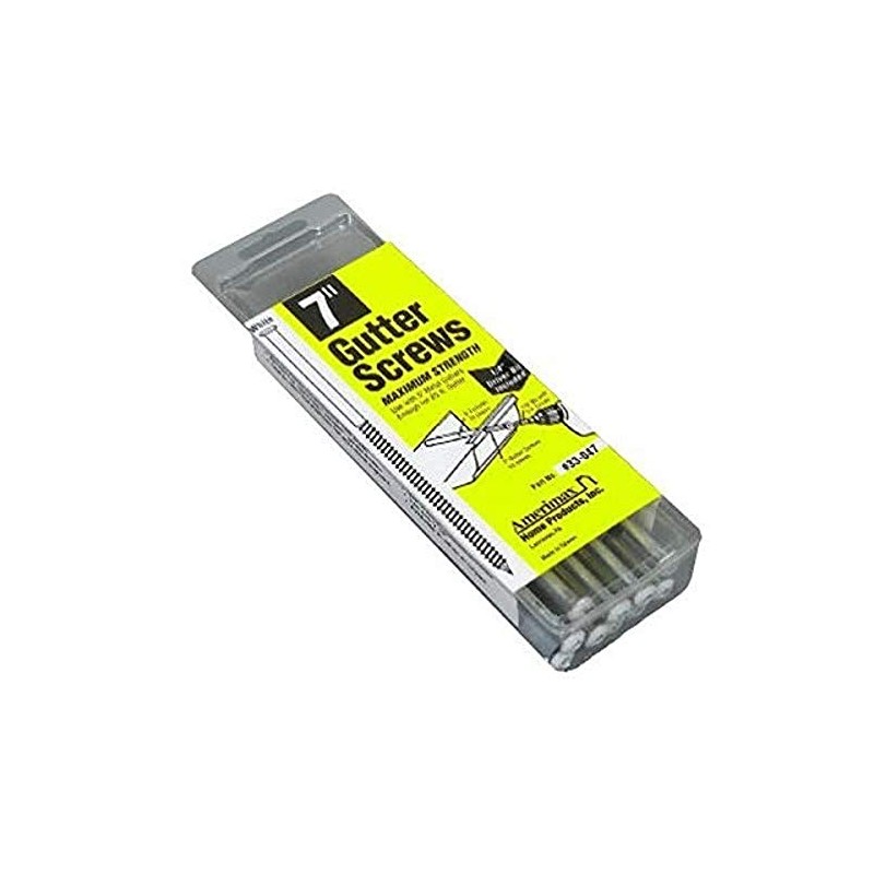 AMERIMAX HOME PRODUCTS 33047PK 7-Inch Screw/Ferrule, White, 10-Pack , Gray