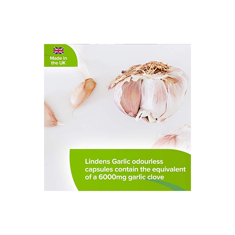 Lindens Garlic Odourless Capsules - 1000mg (700mcg Allicin) - 200