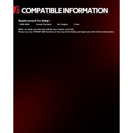 Torchbeam Front Brake Rotors | Brake Kit for 1999-2004 Grand Cherokee,2pcs Automotive Replacement Disc Brake Rotor,5118