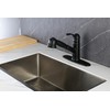 Derengge Matte Black Kitchen Faucet,Single Handle Pull Out Kitchen Faucet