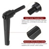 sourcing map 6pcs Adjustable Clamping Lever Handles M8 x 32mm