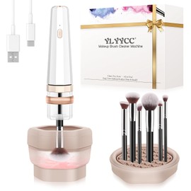 YLYYCC Makeup Brush Cleaner and Dryer Machine With Makeup Brush Holder, Fast Clean & Instant Dry, Portable Make up Brushes Cleaner Tool for All Size Foundation, Concealer & Powder Makeup Brushes Set