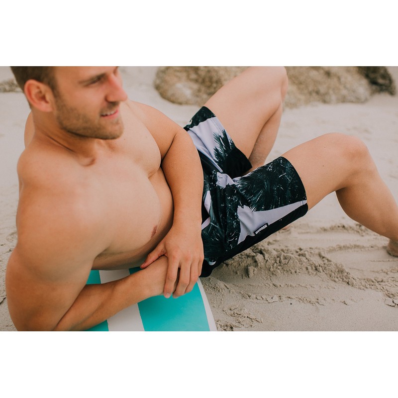 GUGGEN Mountain Men's Swim Shorts Swimming Trunks Beach Surf Swim