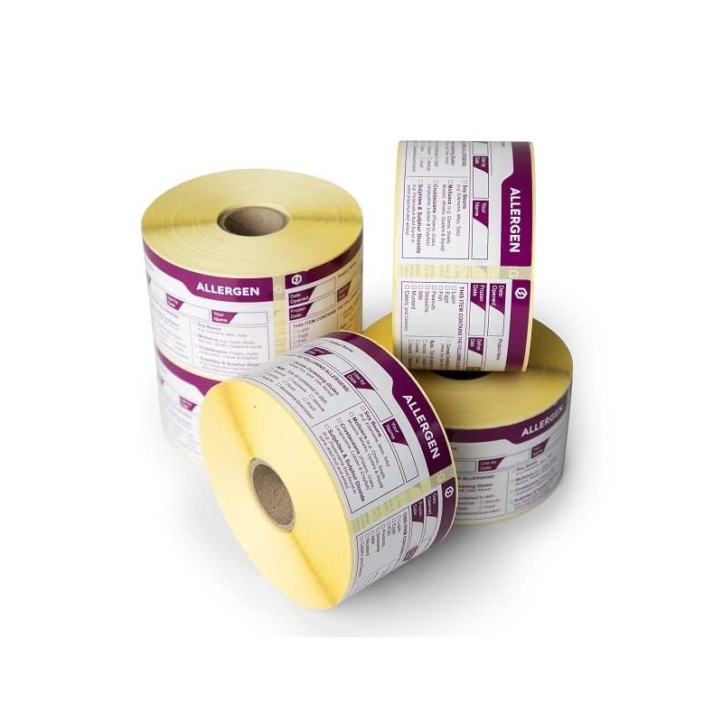 Allergen and Shelf Life Storage Display Label 500 Labels per