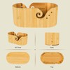 Bamboo Knitting Bowls for Yarn, Oval Crochet Yarn Holder with