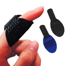 Reppkyh Finger Splint - 2 Pack Support for Trigger Finger, Mallet Finger, Baseball Finger, Strain, Sprains, Broken Fingers, Basketball, Black+Blue, One Size