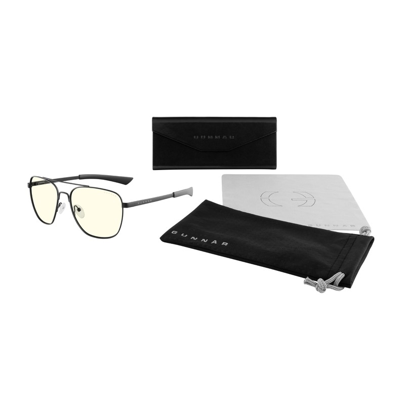 Gunnar Gaming- und Computerbrillen - MUSTANG - Rahmenfarbe: ONYX, Linsentönung: