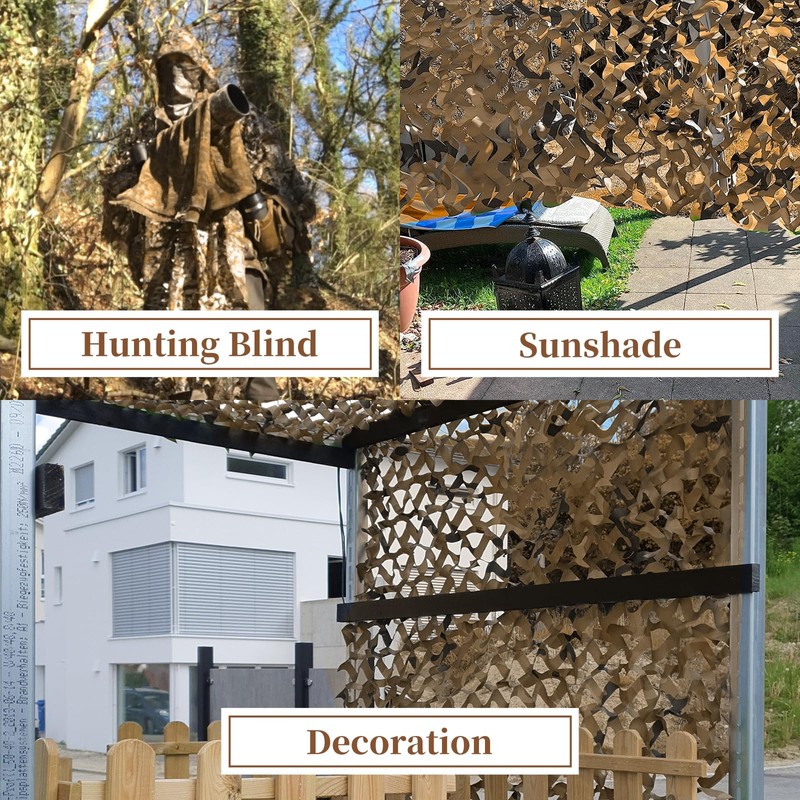 MidFerry Double Layer Camo Netting Camouflage Netting - Dersert Bulk