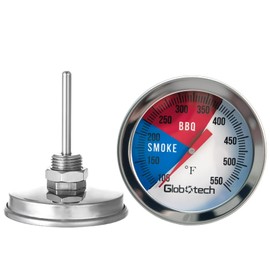 Termómetro de acero inoxidable para barbacoa – Medidor de temperatura de 2 pulgadas, control de pozos de carbón para una parrilla perfecta (1 unidad)