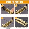2 Pack Door Bolt Polished Brass Barrel Slide Lock 150mm