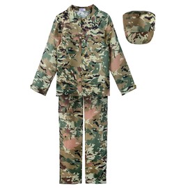 ReliBeauty Soldier Costume Army Camouflage Uniform, 160