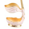 Coffee Spoon Holder Elegant Swan Shaped Alloy Mirror Polish Rich