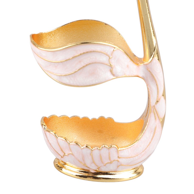 Coffee Spoon Holder Elegant Swan Shaped Alloy Mirror Polish Rich