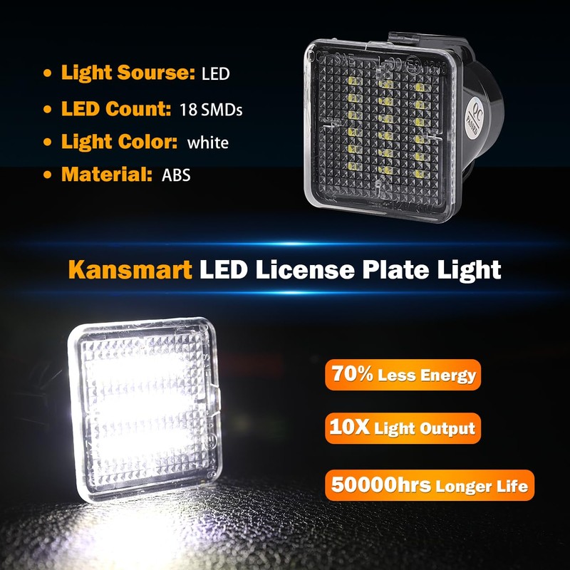 LED License Plate Light Compatible with 2016-2023 Toyota Tacoma &