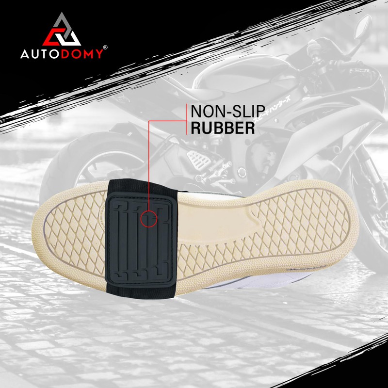 Autodomy Motorcycle Shoe Protector Scooter, ATV, Quad (Black)