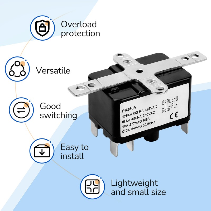 APFR-380 90-980 24V AC Heavy-Duty Fan Relay – Single Pole