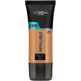 L'oréal Paris Infallible Pro-glow Foundation 24hr 30ml Tono 211 Creme Cafe
