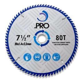 .PRO Circular Wood Saw Blade 190mm x 80Teeth x20mm Bore (16mm reduction ring) Compatible with Makita, Dewalt, Bosch, Milwaukee, Evolution