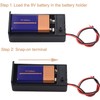 LampVPath (Pack of 2 9v Battery Holder, 9 Volt Battery