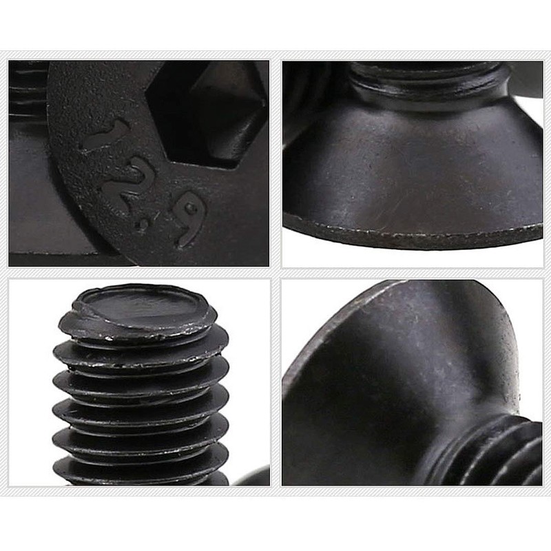 BOZONLI Hex Bolts High Tensile Socket Cap Countersunk Screws Flat