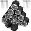 Big Self-Grip Hair Curlers Rollers with Stainless Steel Duckbill Clips