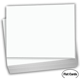 Hamilco White Cardstock Thick Paper - 4 x 6" Blank Heavy Weight 110 lb Cover Card Stock - 100 Pack