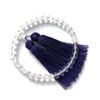 Nenju Shokunindo Women's Necklace Genuine Crystal Silk Tube Purple Navy