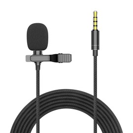 OKCSC Lavalier Microphone Omnidirectional Condenser Lapel Microphone, MC2U Mini Mic for YouTube,Video Recording,Facebook Live, Video Conference,Vlog Lapel Clip on Microphone Cable