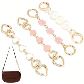 Purse Extender Chain Gold Bag Strap Extenders for Women Exquisite Handbags Accessories Heart Wallet Extender Replacement Purse Chains