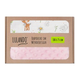 LULANDO® Cuddly Blanket 100 x 75 cm Blanket Crawling Blanket Play Blanket Made of 100% Cotton - Hypoallergenic - Made in the EU