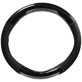 Bonform 6762-01BK Steering Wheel Cover, Fit Carbon, Kei/Normal Car, Steering Cover, S: 14.4 to 14.9 inches (36.5 to 37.9 cm), Black