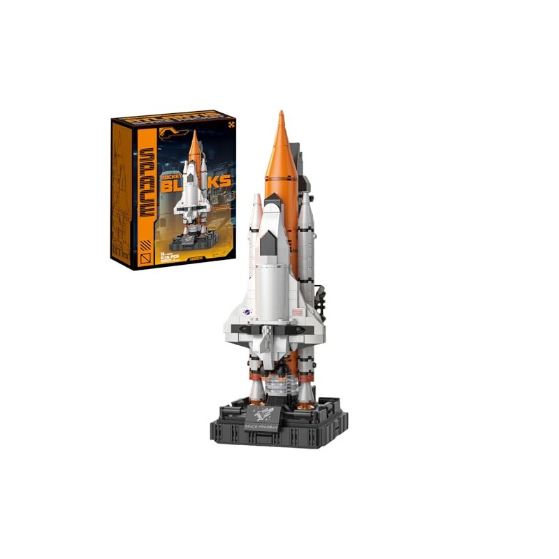 Space Shuttle Building Blocks Set, 616 Pieces Mini Rocket Model