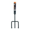 Fiskars Ergo Cultivator, Length 30.5cm, Rust-Resistant Steel Head/Plastic Handle, Black/Orange,