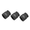 uxcell 3 Pcs 1/2-Inch Drive by 24mm Shallow Impact Socket,