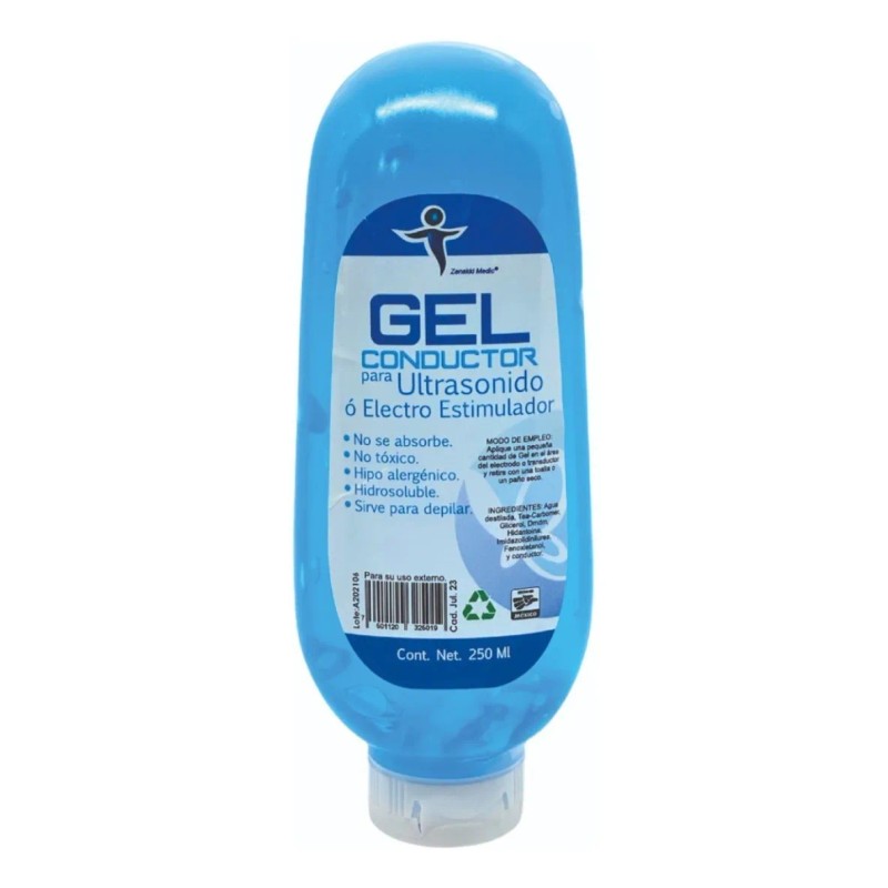 Gel conductor facial y corporal cavitacion ultrasonido 250ml