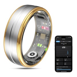 MagLoop Smart Ring Health Tracker for Men/Women,Fitness Ring Sleep Tracker,Fast Charging for Long-Lasting Use,for Pedometer Exercise,Monitor Sleep, Heart Rate, Stress,Waterproof (Silver,11)