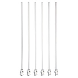 PATIKIL 12Ga x 5 Inch Stainless Steel Dispensing Needle Tips, 6Pcs Metal Glue Needle Tube Blunt Tips Luer Lock for Thick Glue Ink Lab, Silver